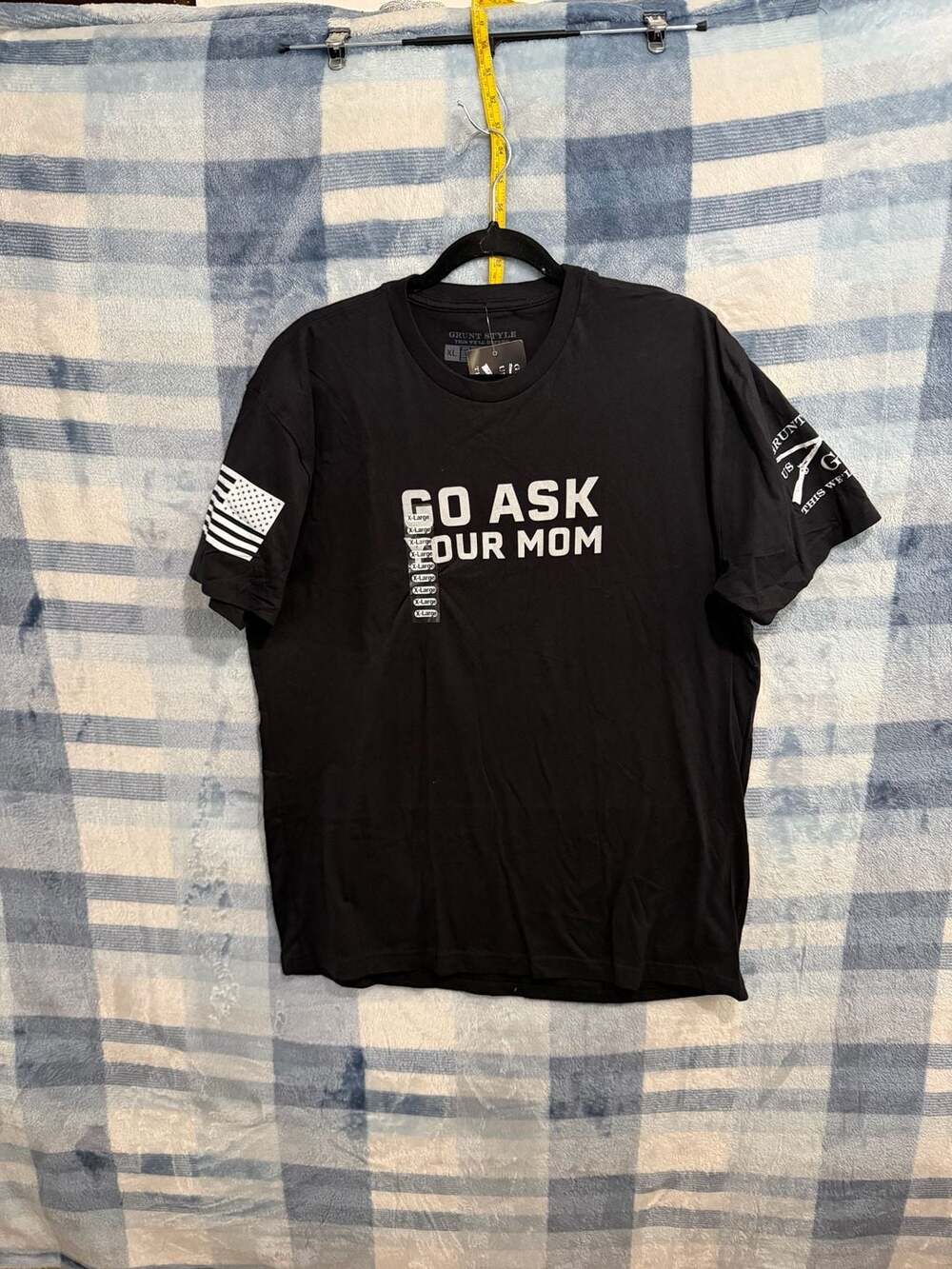 Grunt Style Go Ask Your Mom Men's Graphic T-Shirt Black XL